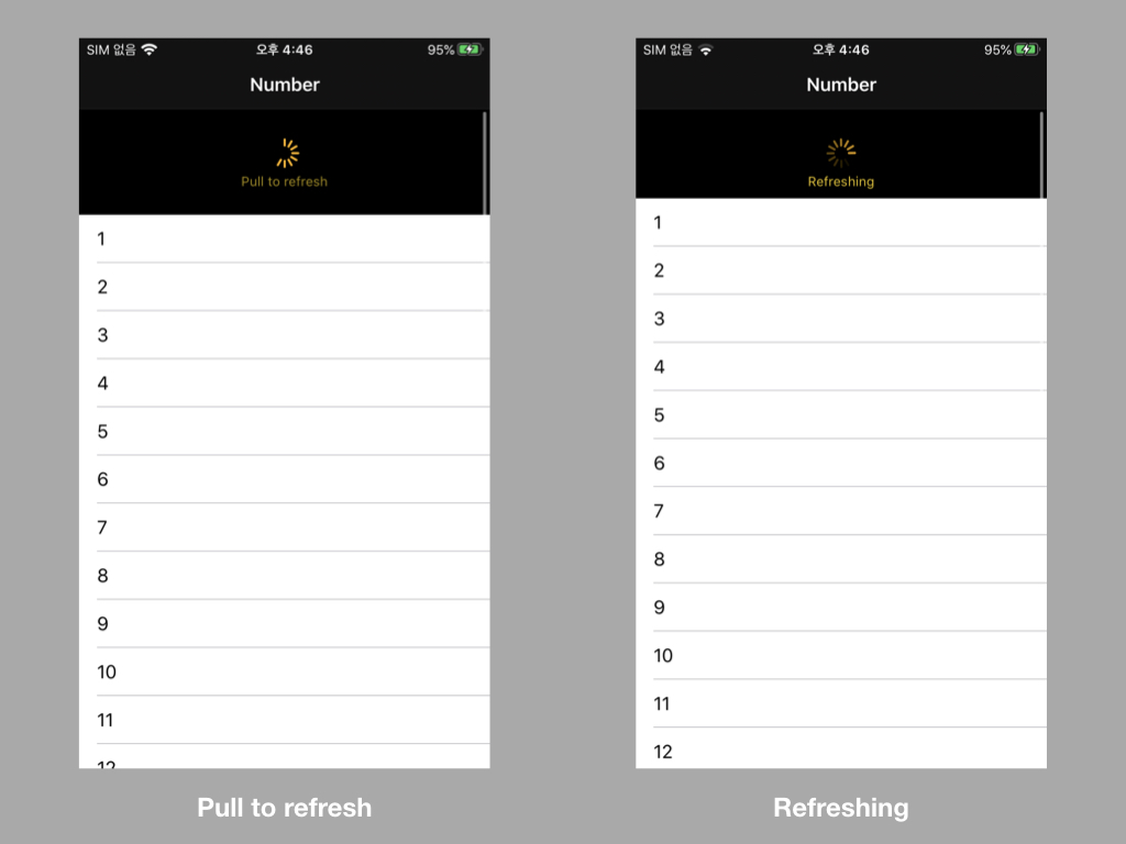 Pull to refresh and refreshing image