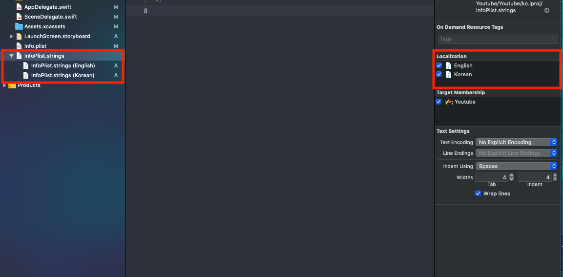 Two new localize InfoPlist.strings file