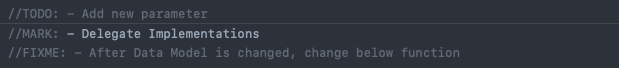 Xcode Annotiations, TODO, MARK, FIXME