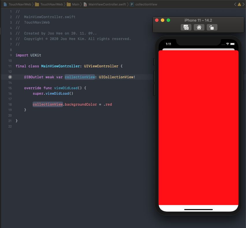A new view controller is successfully presented